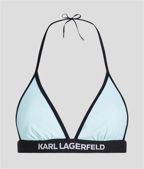 Karl Lagerfeld Moda De Ba O Top De Bikini Triangular Con El Logotipo