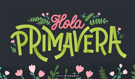 Bienvenido Primavera Letras En Espa Ol Descargar Vector