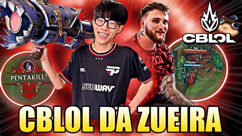 Pentakill Do Bvoy E Ranger Voltando Pra Jungle Cblol Da Zueira Youtube