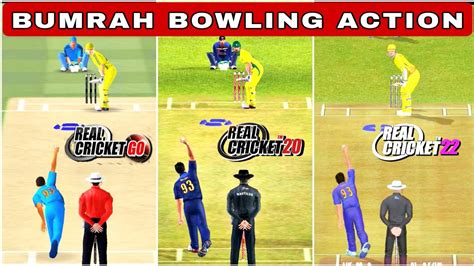 Bumrah Bowling Action Comparison Real Cricket Go Real Cricket Vs