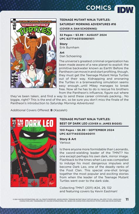 Idw Previews For August Collector Zone