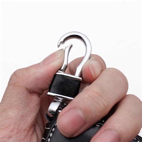 1pc Leather Key Bag Unisex Car Logo KeyChain Multifunction Key Case