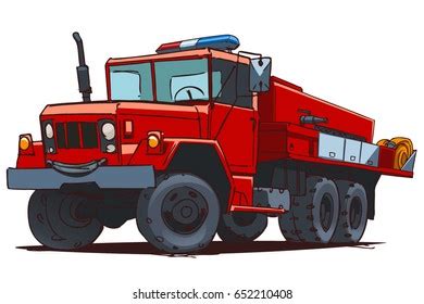 Brush Fire Truck Cartoon Illustration Stock Vector (Royalty Free ...