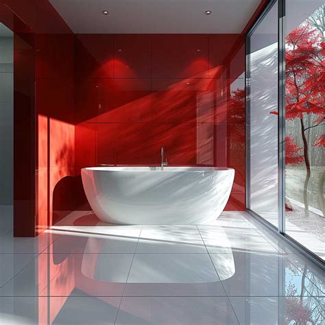 10+ Bathroom Paint Ideas Featuring Red and White for a Bold Statement • 333k+ Inspiring ...