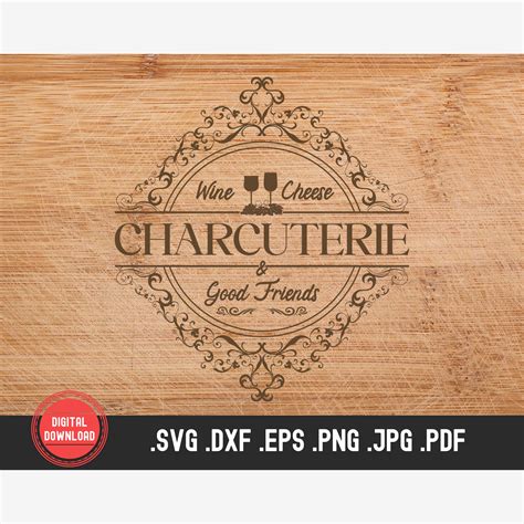 Charcuterie Board SVG, Cheese Board Svg, Grazing Board Svg, Cutting ...