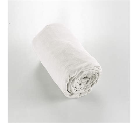 Drap Housse Flanelle Chaude X Cm Bonnet Cm Candice Blanc