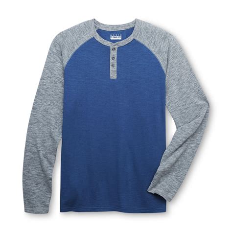 Basic Editions Mens Henley Shirt