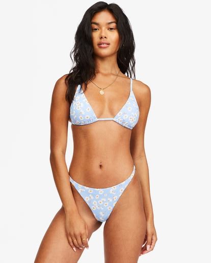 Billabong Dont Be Blue Slide Tall Triangle Bikini Top Sweet Blue Is Of