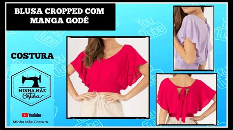 Blusa Cropped Com Manga GodÊ Como Costurar Diy Youtube