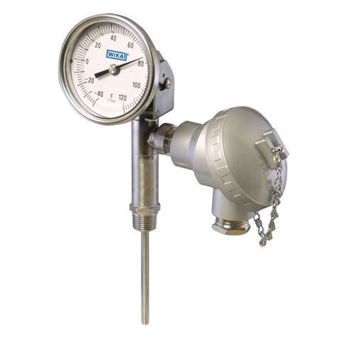 Wika Tt Twin Temp Bimetal Thermometer With Thermocouple Rtd Output