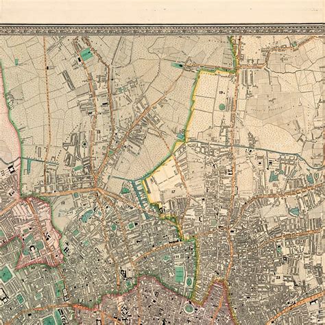 Victorian Old London Map 1830 England Am35 Etsy