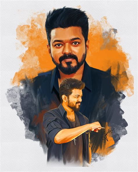 Artstation Leofilm Thalapathy Vijay Painting 2023