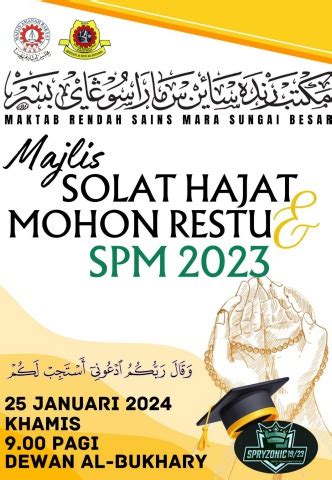 BUKU PROGRAM SOLAT HAJAT DAN MOHON RESTU 2023 Unit English Flip PDF