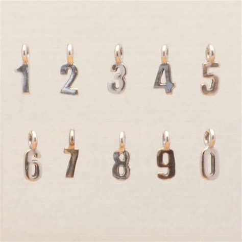 Number Charms Etsy