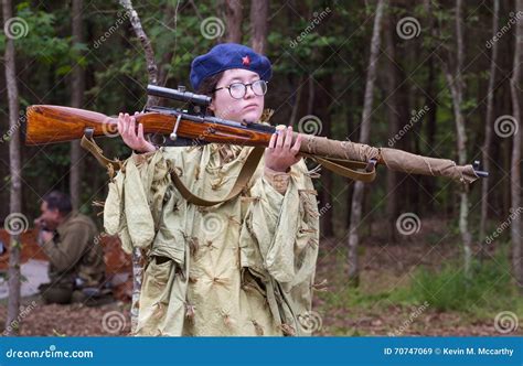 World War II Battle Reenactment Editorial Stock Image - Image of history, sniper: 70747069