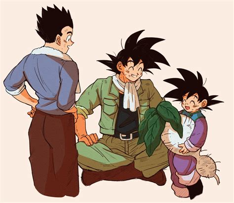 Goku Gohan And Goten Dragon Ball Gt Dibujo De Goku Y Dragon Ball Z