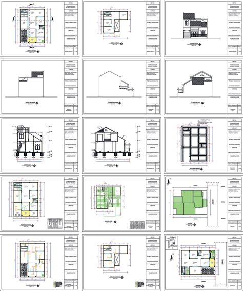 Contoh Gambar IMB (Ijin Mendirikan Bangunan) Rumah Tinggal 2 Lantai ...