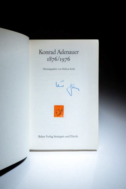 Konrad Adenauer The First Edition Rare Books