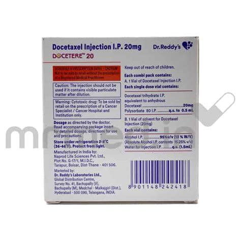 Buy Docetere Mg Injection Online Uses Price Dosage Instructions