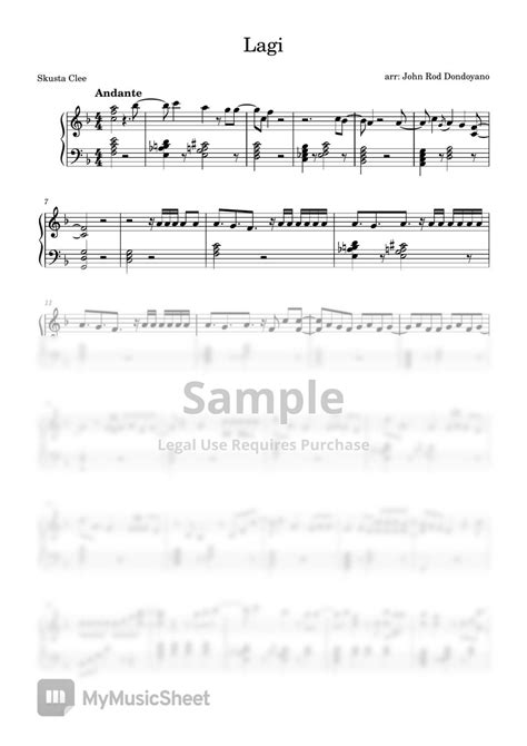 Skusta Cless Lagi Piano Sheet Sheets By John Rod Dondoyano