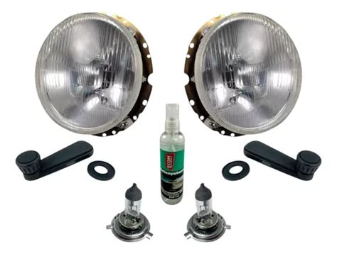 2 Faros Vw Sedan 70 04 Vocho Con Base