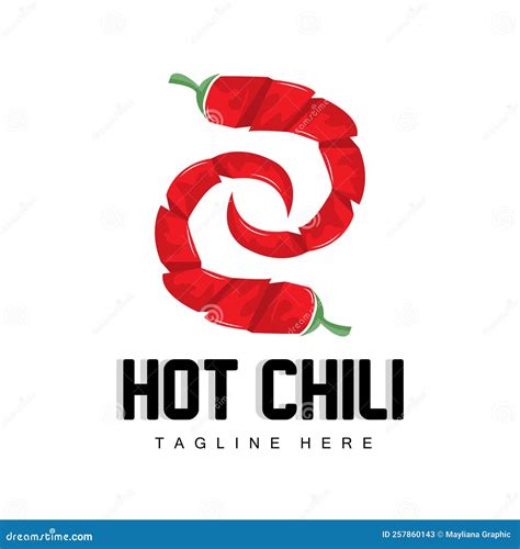 Red Chili Logo Hot Chili Peppers Vector Chili Garden House Illustration Company Product Brand