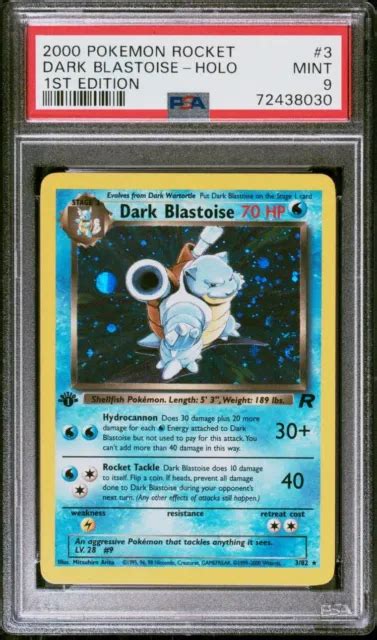 Pok Mon Team Rocket Dark Blastoise Re Edition Holo Psa Avec