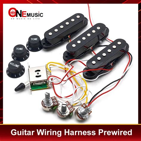 Electric Guitar Pickup Wiring Harness Prewired 5 Way Switch 2t1v Sss Pickup For St Electric