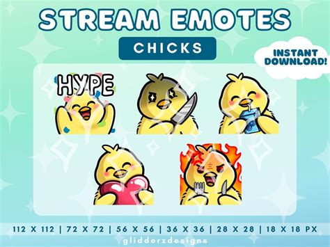 Chick Emotes Twitch Jumbo Pack Chick Twitch Emotes Etsy