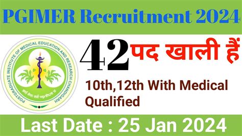 Pgimer Recruitment Notification Central Govt Jobs