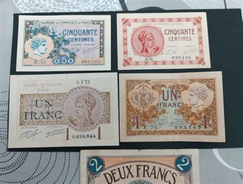 Billets De Chambre De Commerce De Paris X Centimes Neuf X