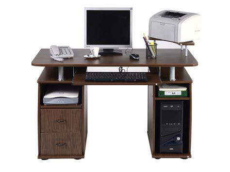 Bureau Informatique Table De Bureau En Mdf Pour Ordinateur Multi