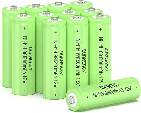 Amazon DURNERGY Rechargeable AA Batteries 12 Pack Double A