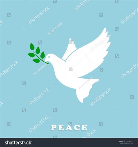 Peace Dove Olive Branch Vector Illustration เวกเตอร์สต็อก ปลอดค่า