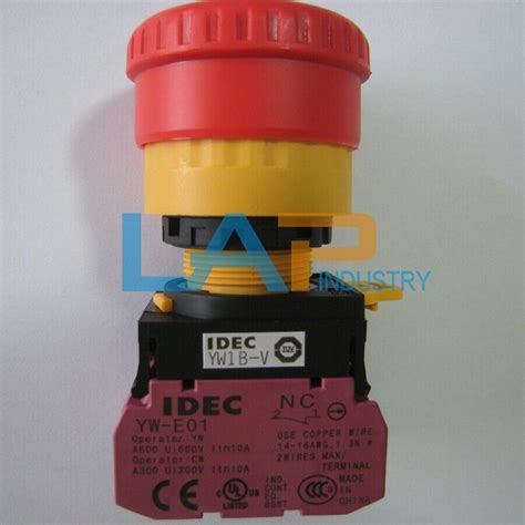 1pcs For Idec Yw1b V4e12r Emergency Stop Switch 22mm Ebay