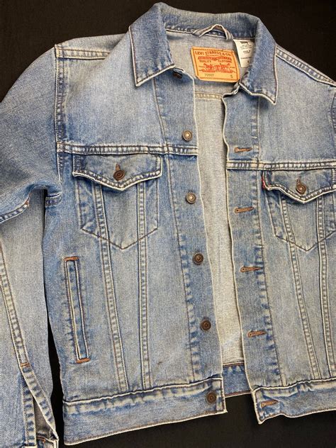 Levis Red Tag Denim Trucker Jacket Unisex Blue Stone Wash Etsy