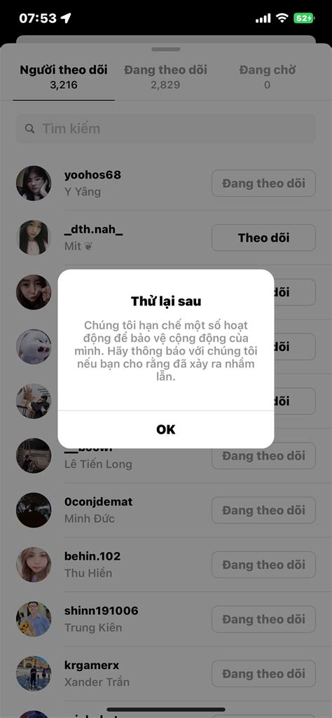 Cả IG và Thr đều bị hạn chế do tui ấn fl nhiều quá cả nhà yên tâm mở