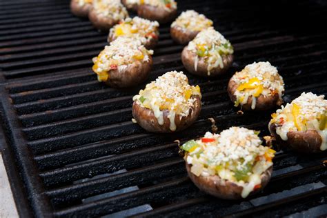 Grilled Stuffed Mushrooms With Cheese Panko Recipe Stuffed