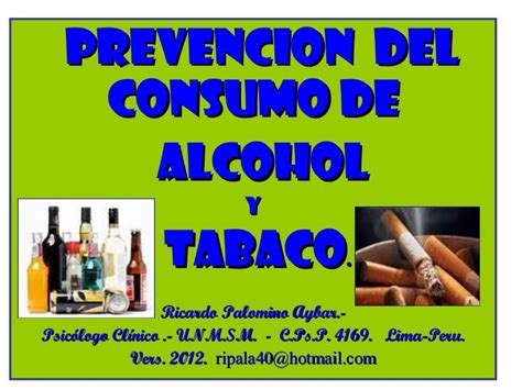 Prevención Del Consumo De Alcohol Y Tabaco