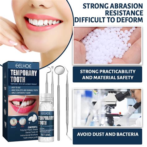 Gofj 1 Set Teeth Gel Repair Denture Moldable Long Lasting Quick Melt