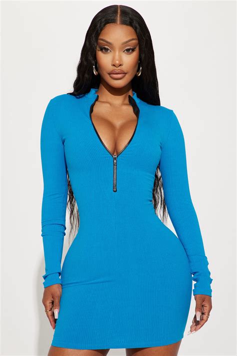 Brooklyn Snatched Mini Dress Blue Fashion Nova Dresses Fashion Nova