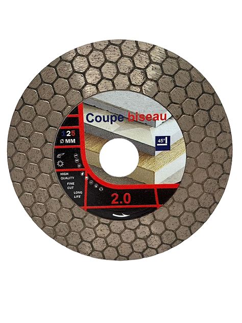 Disque diamant 125 Nid d abeille pour biseau coupe à 45 Qualité