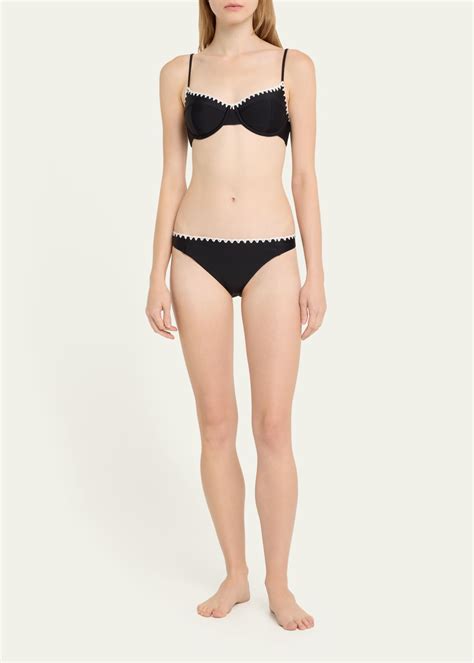 Ramy Brook Emmeline Crochet Trim Bikini Top Bergdorf Goodman