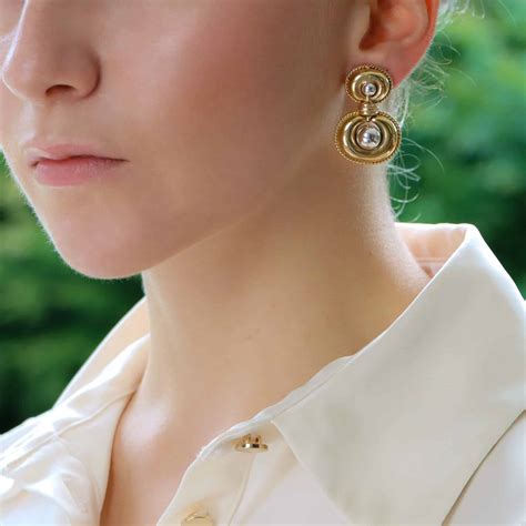 Vintage Retro Drop Earrings At Susannah Lovis Jewellers