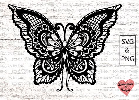 Zentangle Butterfly Svg