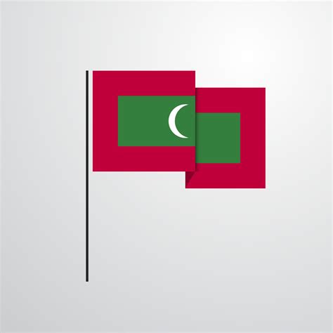 Maldives waving Flag design vector 14238931 Vector Art at Vecteezy