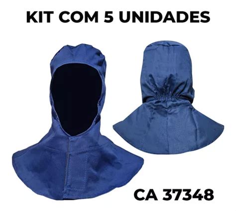 Kit 5 Capuz Soldador Em Brim Antichamas Teknoluvas Tks 01