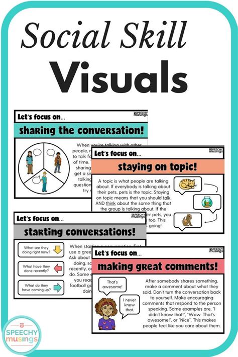 Half Sheet Social Skills Visuals Perfect For Social Groups Or Mixed