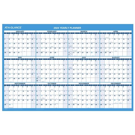 At A Glance 2024 Erasable Calendar Dry Erase Wall Planner 36 X 24