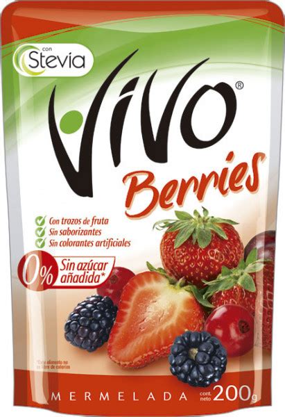 MERMELADA VIVO BERRIES 20 X 200 GR Carozzi Export